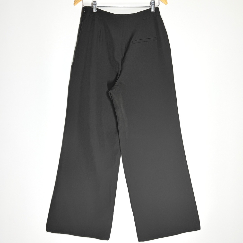 Bohme Womens Sailor Wide Leg Pants Black High Rise Button Detail AP2161-L Medium - Picture 4 of 7